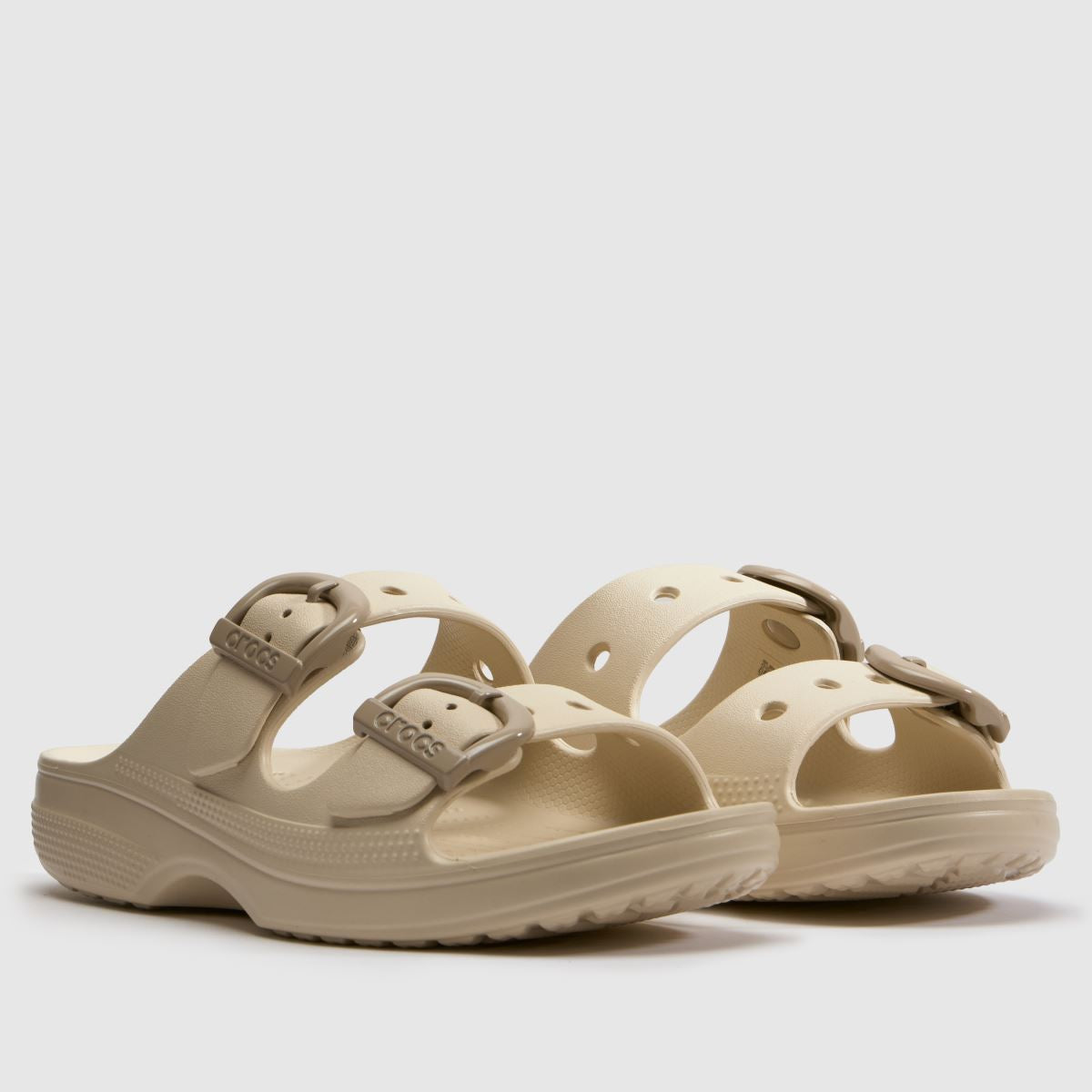 Crocs Saturday Enamel Buckle in Beige